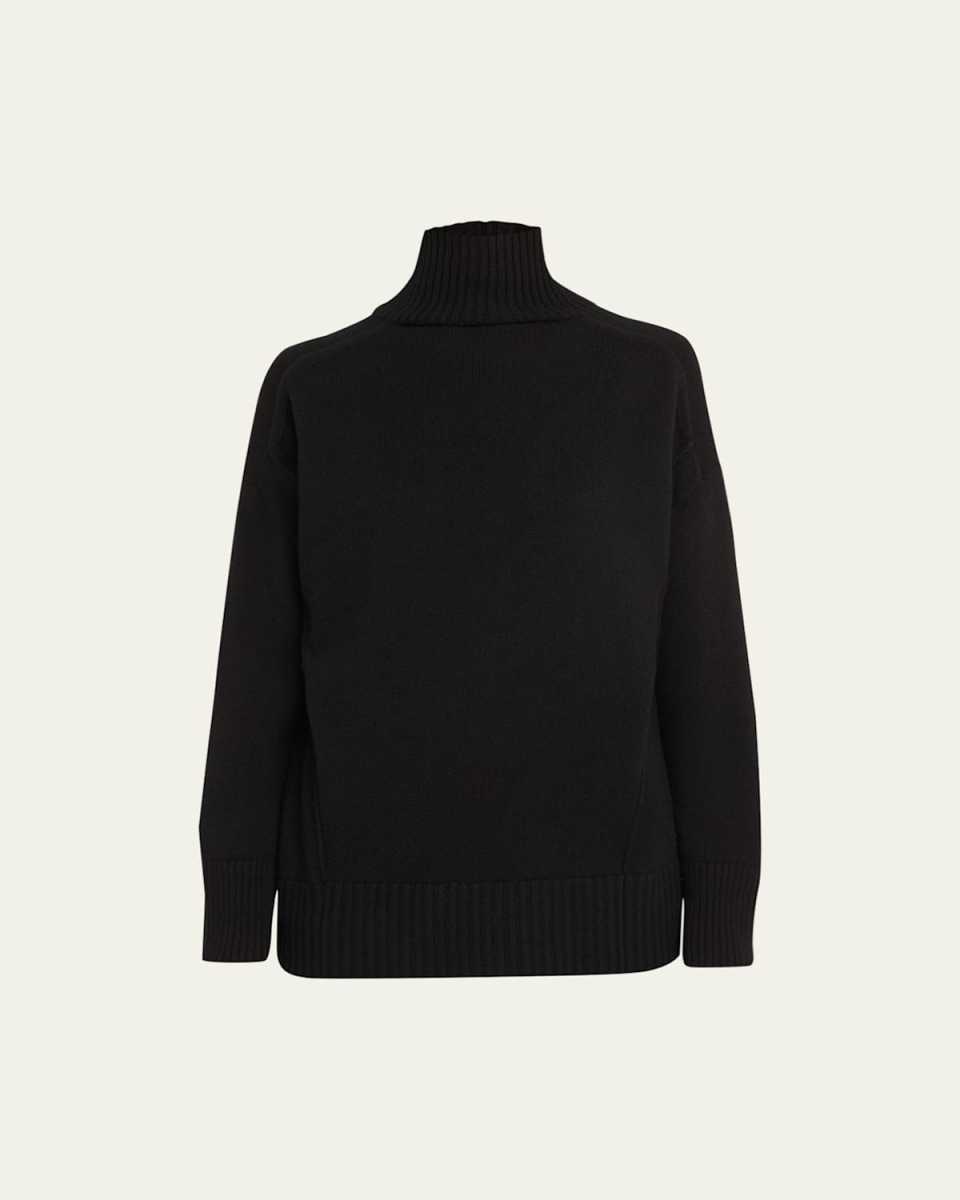Chine 3-Ply Cashmere Stand-Collar Sweat